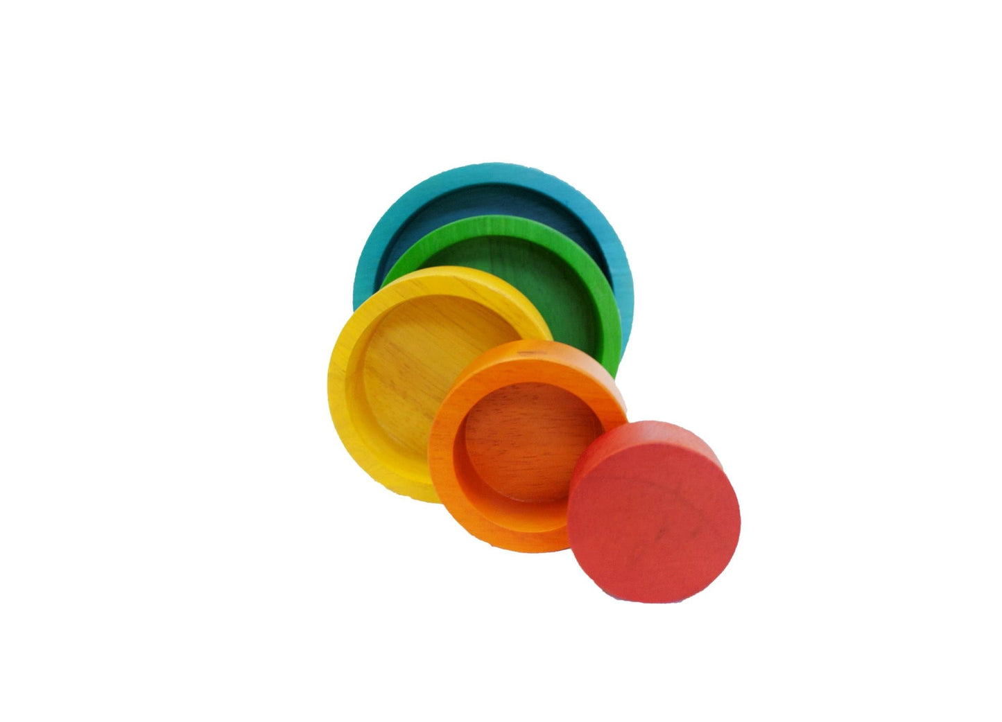 Qtoys Natural Coloured Nesting and Stacking bowls